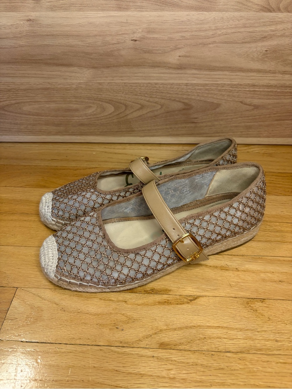 Sam Edelman Mackie Mesh Espadrille Mary Jane Flats - Size 10